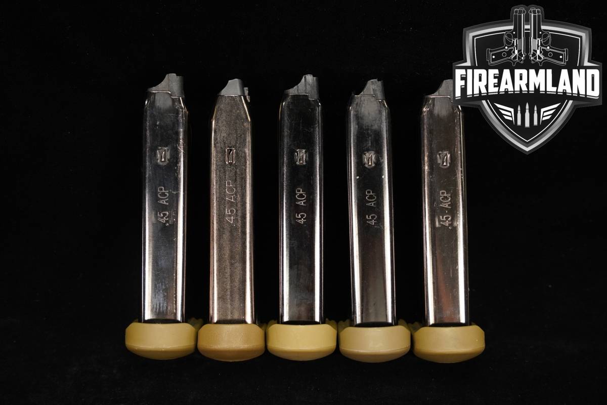 FIVE (5) FN FNX-45 15-Round Magazines 45ACP FDE Baseplates FNX45 Mags
