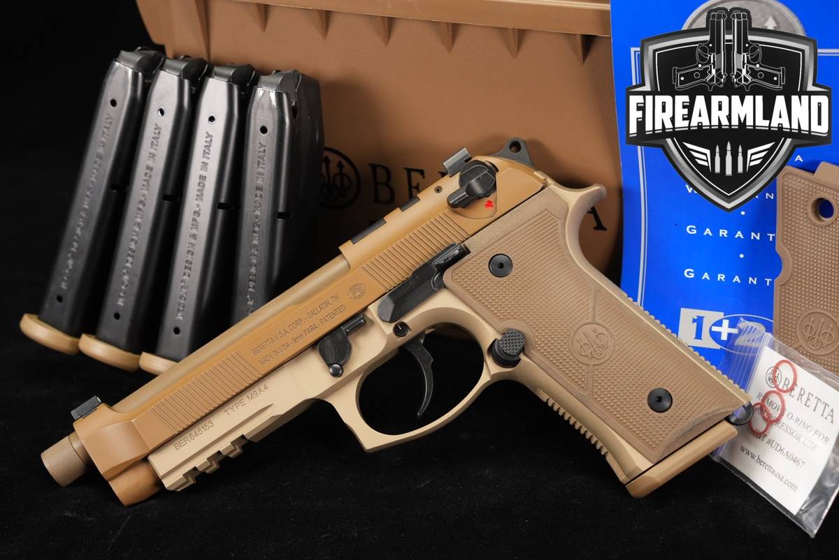 Beretta M9A4 9mm Optics-Ready 5.1" FDE M9-A4 THREADED +5 MAGS & ORIG CASE