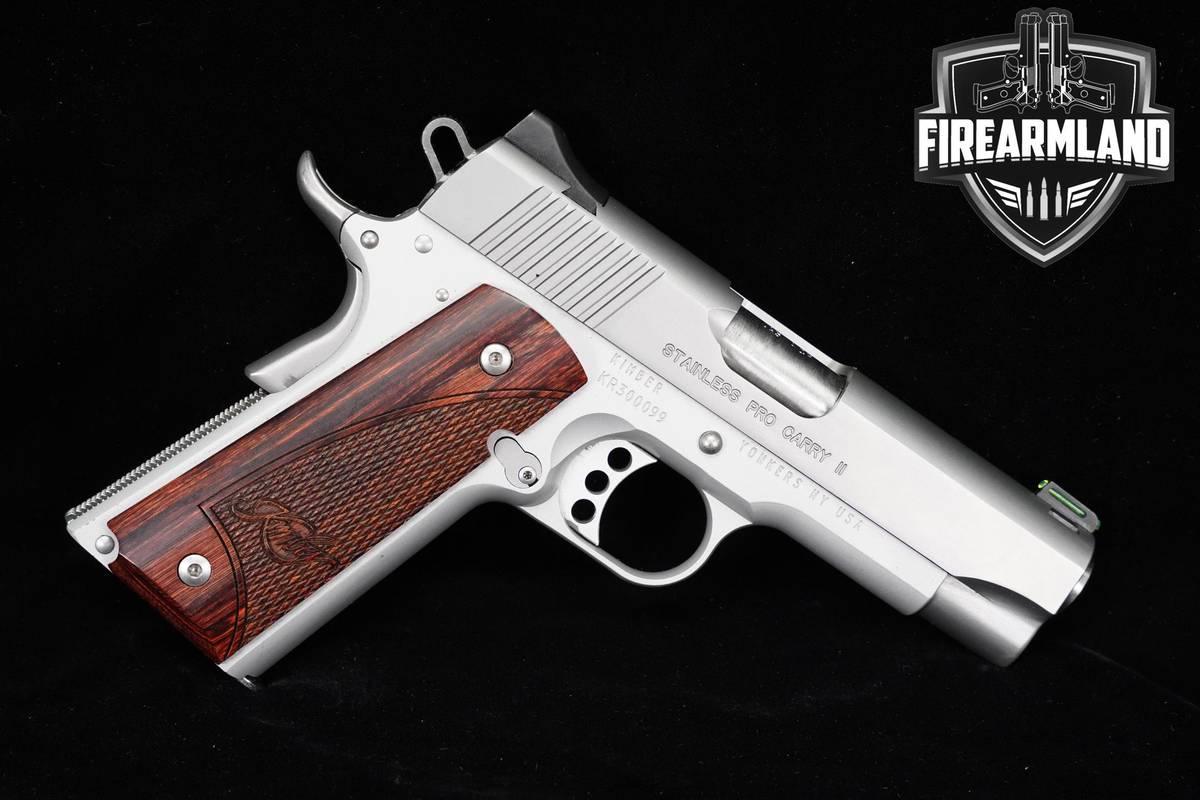 Kimber Stainless Pro Carry II 45 ACP 1911 4" Defense 2 Pistol +HOLSTER