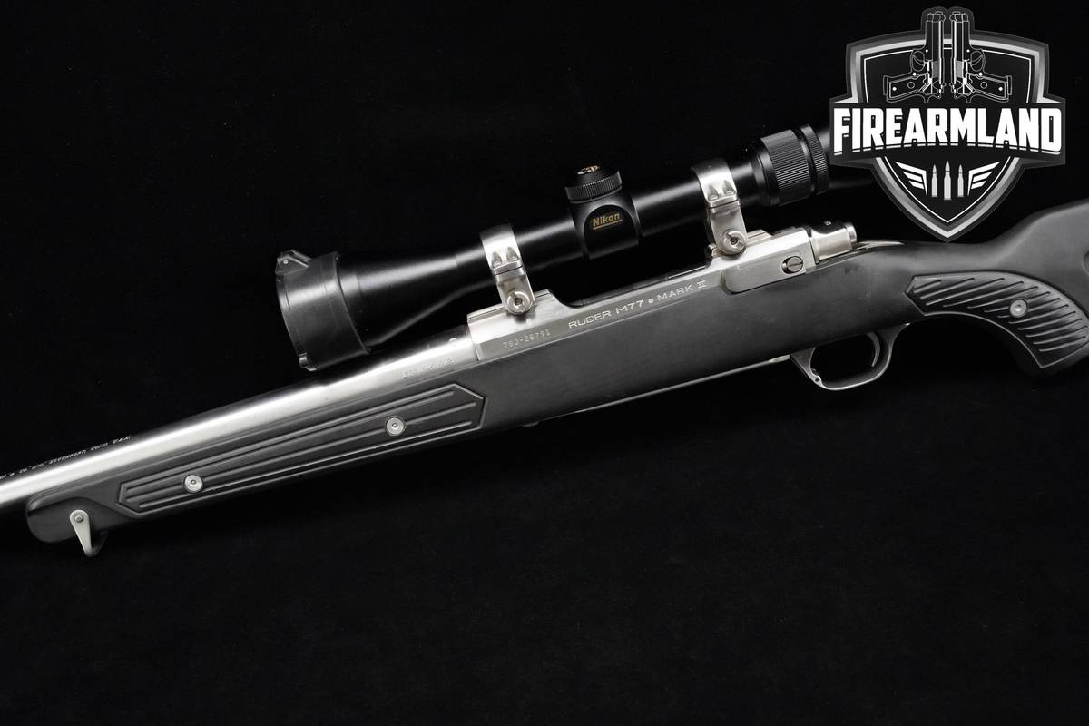 2003 Ruger M77 Mark II 338 Win Mag 24" Stainless Ruger-M77-MK-II MK2 +OPTIC