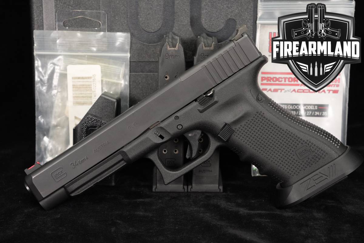 Glock 34 Gen4 MOS G34 Gen 4 9mm Long-Slide 5.31"+3 MAGS & ORIG CASE
