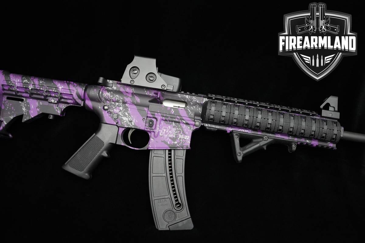 Smith & Wesson (S&W) M&P15-22 Purple Platinum 22LR 16" M&P 15-22 S&W +OPTIC