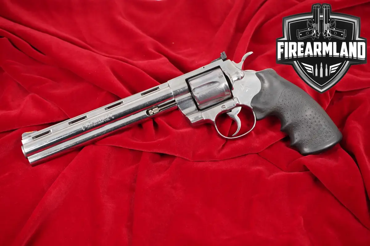 1995 Colt Python 357 Magnum 8" Bright Polished Stainless Snake Gun