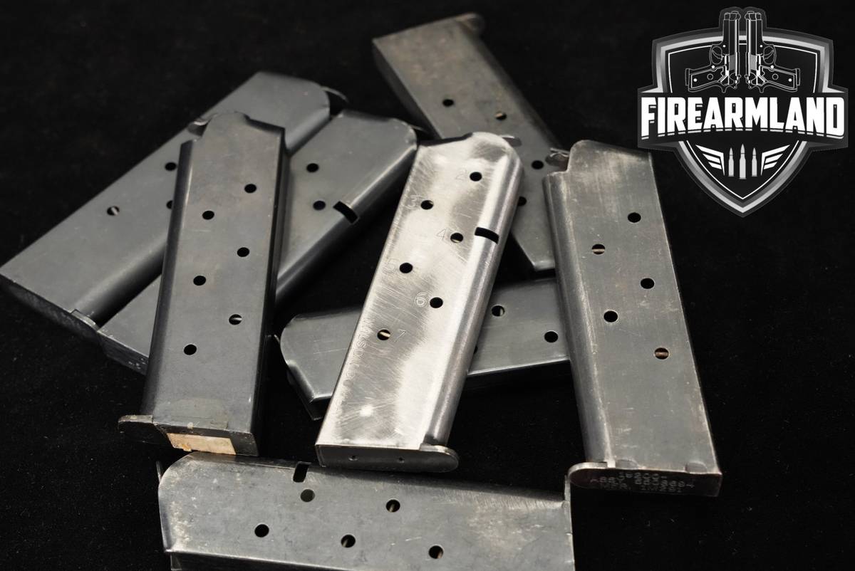 EIGHT (8) 1911 7-Round Magazines .45 ACP Mags
