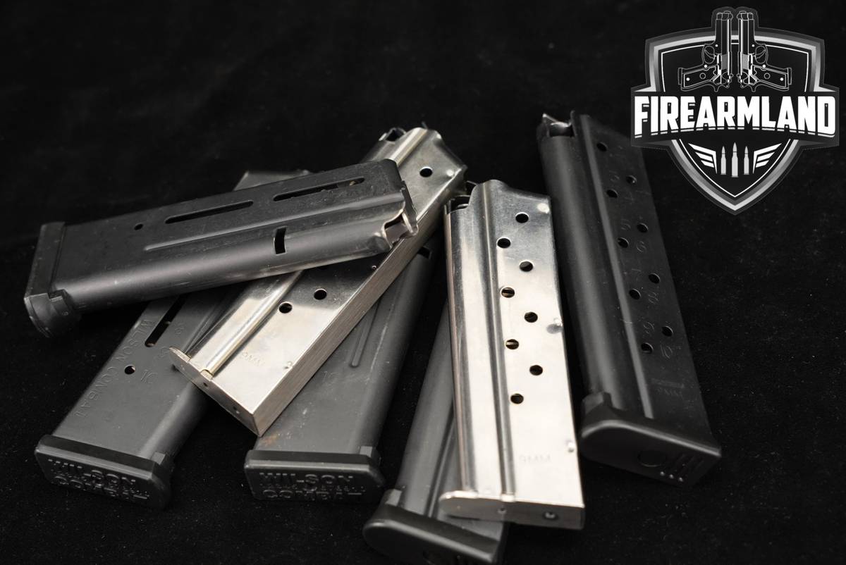 SEVEN (7) 1911 9 & 10 Round Magazines 9mm Luger Mags
