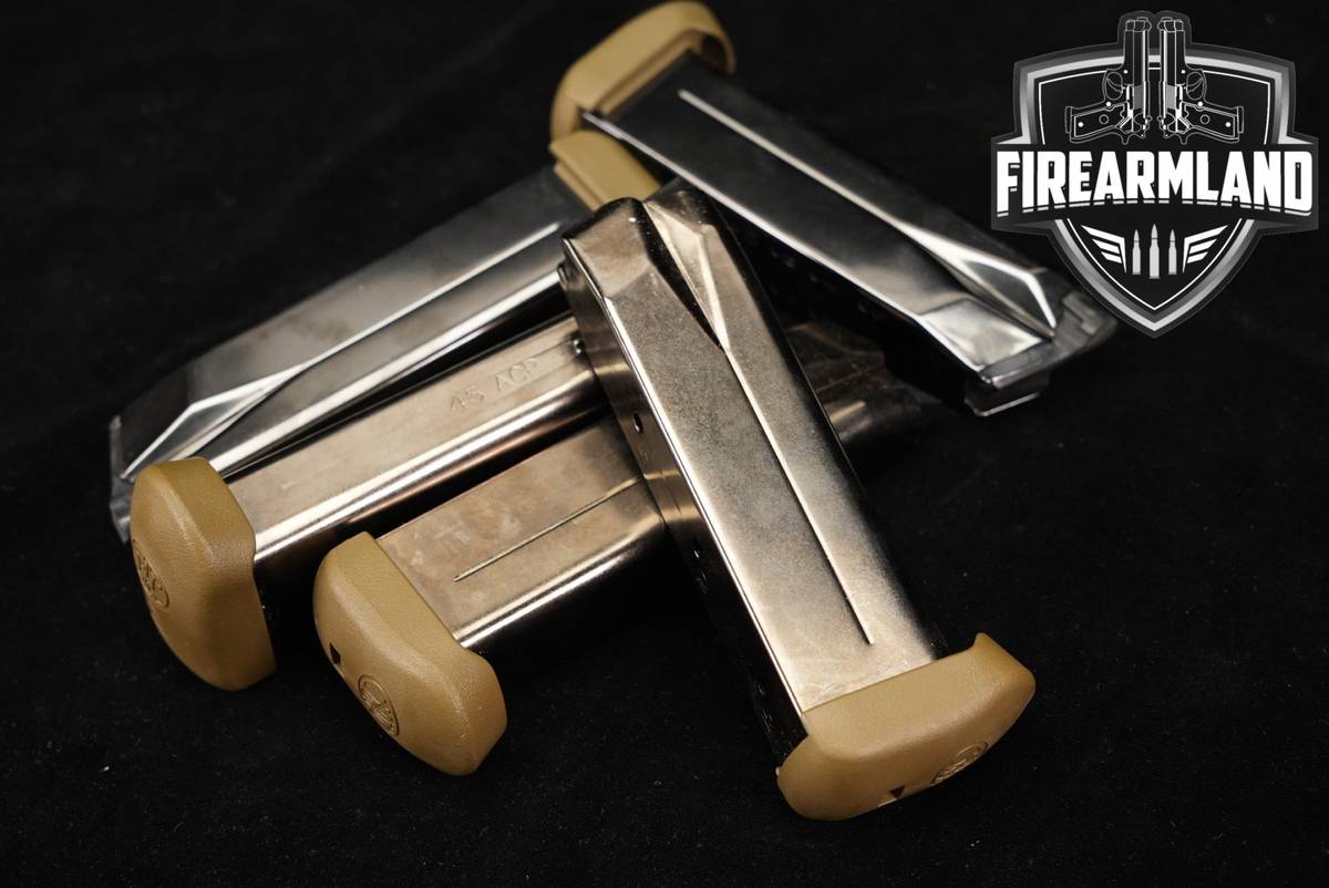 FIVE (5) FN FNX-45 15-Round Magazines 45ACP FDE Baseplates ACP FNX45 Mags