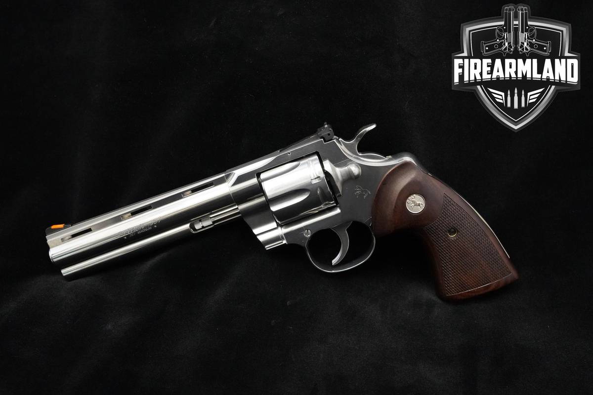 LIKE NEW Colt Python 357 Magnum 6" Polished Stainless Colt +ORIG CASE