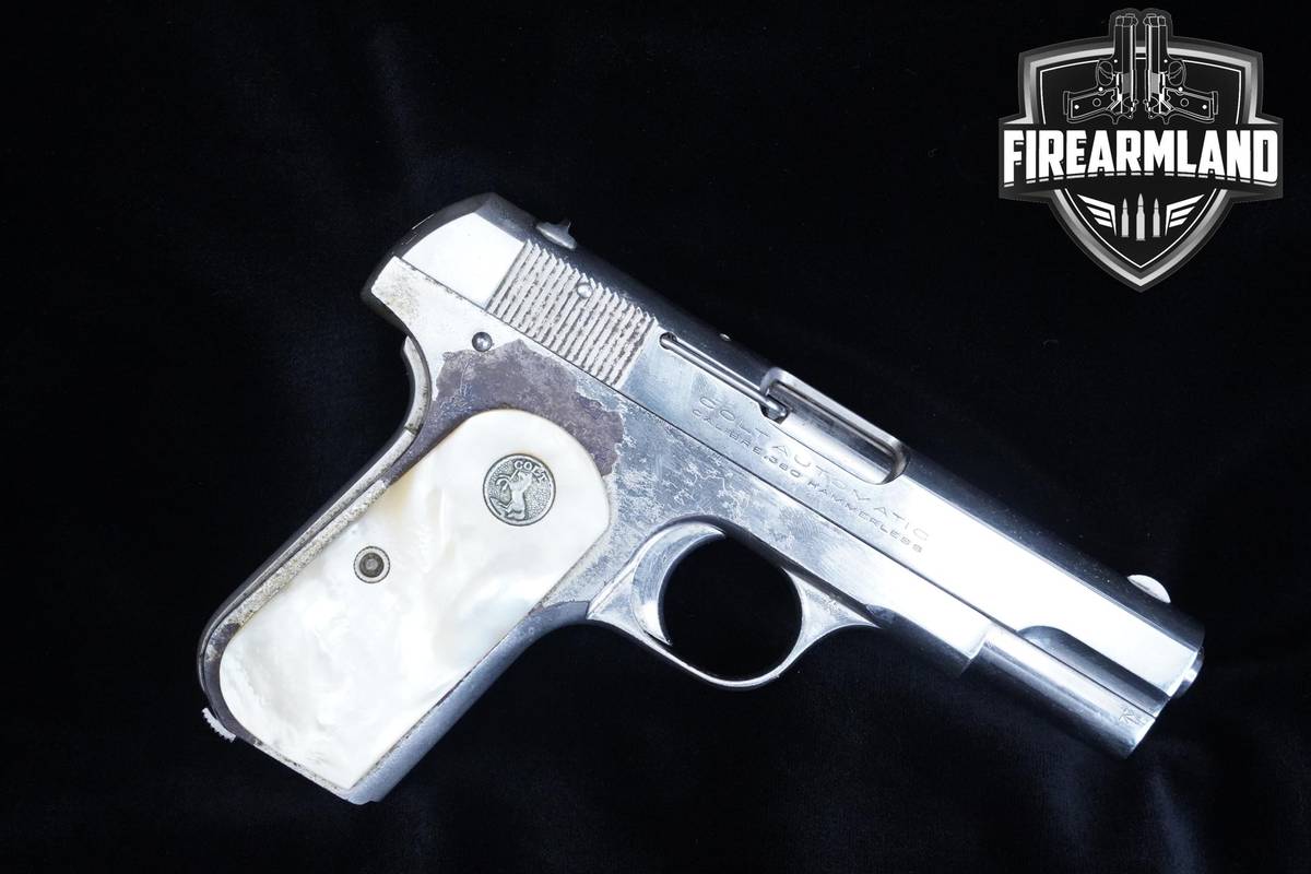 1930 Colt M1908 Pocket Hammerless 380 ACP 3.75" Colt-M1908 M-1908 +HOLSTER