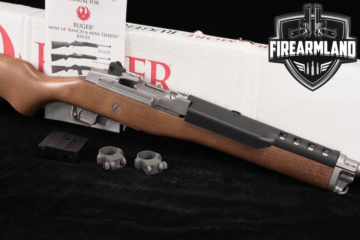 Ruger Mini-14 Ranch Rifle 580-Series 5.56 NATO Mini14 +2 MAGS, SCOPE RINGS