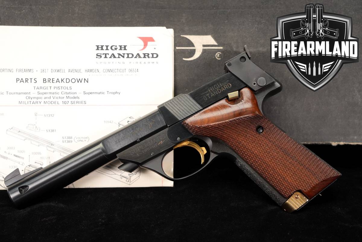 1975 High Standard Supermatic Trophy Model 107 Series Military 22LR +BOX