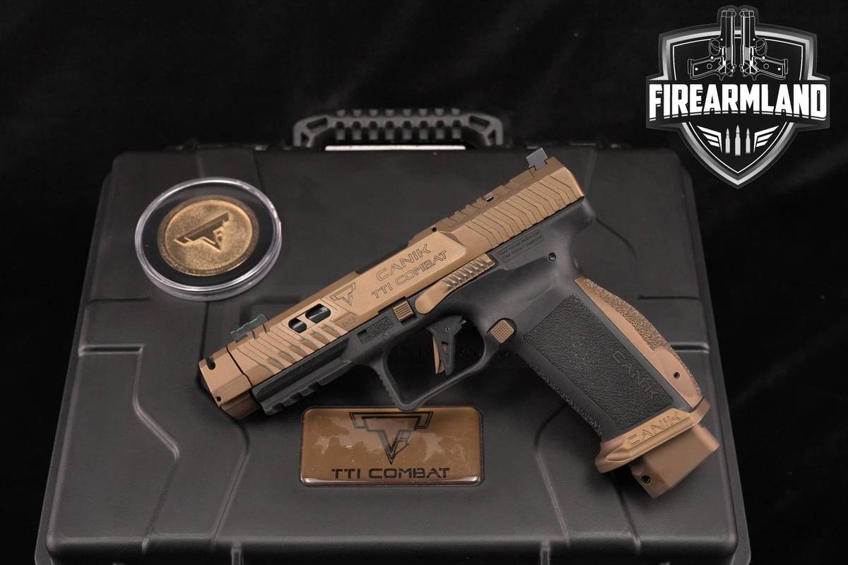 TARAN TACTICAL! Canik TTI Combat 9mm 4.75 Bronze +2 MAGS, OG CASE & HOLSTER