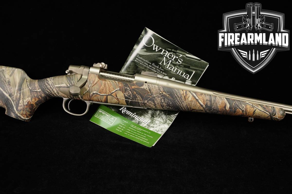 Remington Model Seven XCR 300 WSM 22 Stainless & Camo THREADED +ORIG BOX