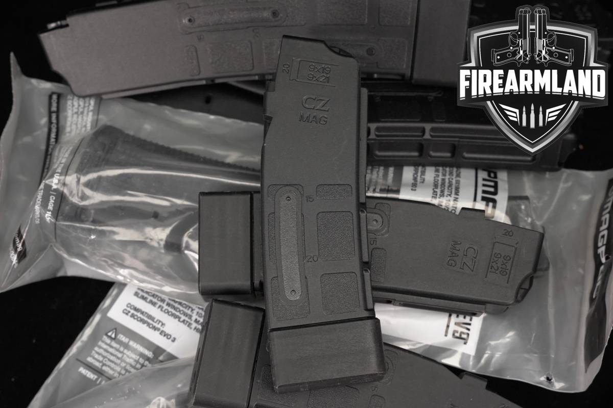 ELEVEN (11) CZ Scorpion Evo Magazines 20, 30 & 35 Rounds 9mm Luger Mags