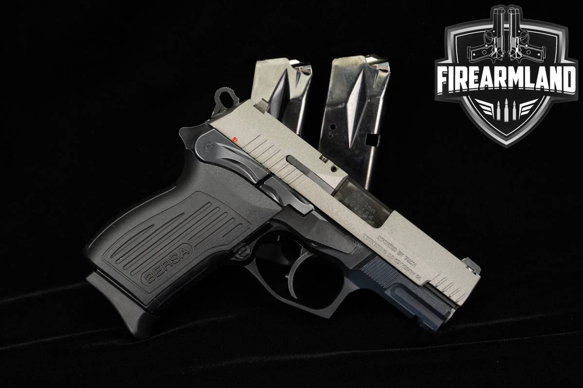 Bersa TPR9c 9mm 3.25" Two-Tone Black & Silver Compact TPR 9C +3 MAGS