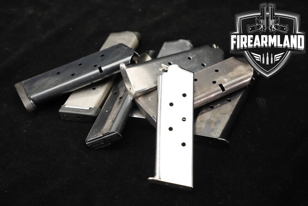 EIGHT (8) 1911 7-Round Magazines .45 ACP Mags