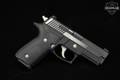 Sig Sauer P229 Equinox Elite; Custom Works 9mm Luger Two-Tone Black & Brushed Stainless in Excellent Condition Image 3