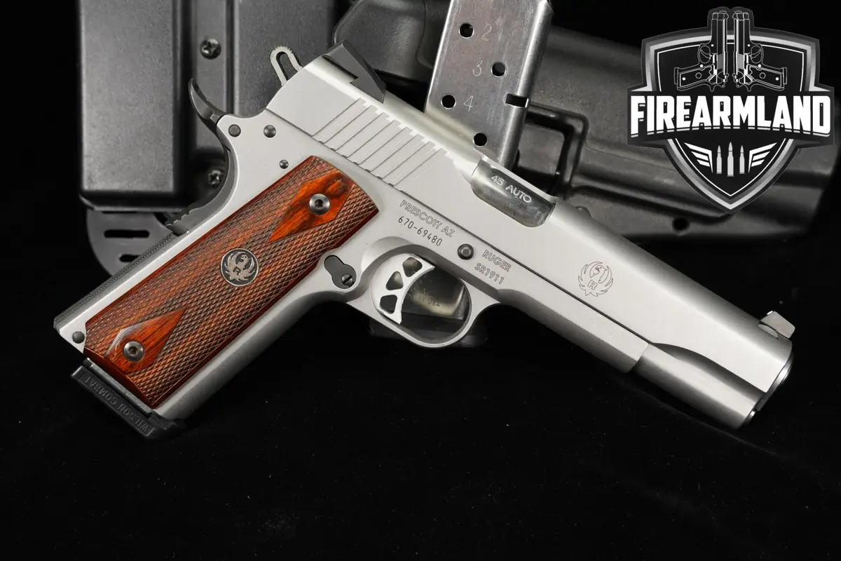 Ruger SR1911 45 ACP Stainless SR-1911 5" +4 MAGS & HOLSTER
