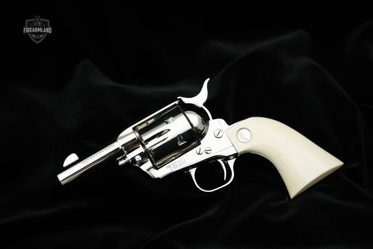 RARE GEM Colt SAA Sheriffs Model 3" NICKEL 44 New + Box COLT Collector SAA