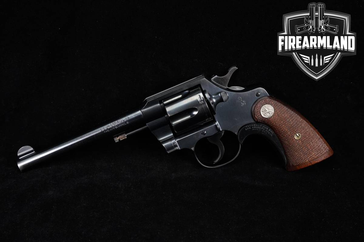 1941 Colt Official Police Heavy Barrel 38 6" Blued DA/SA