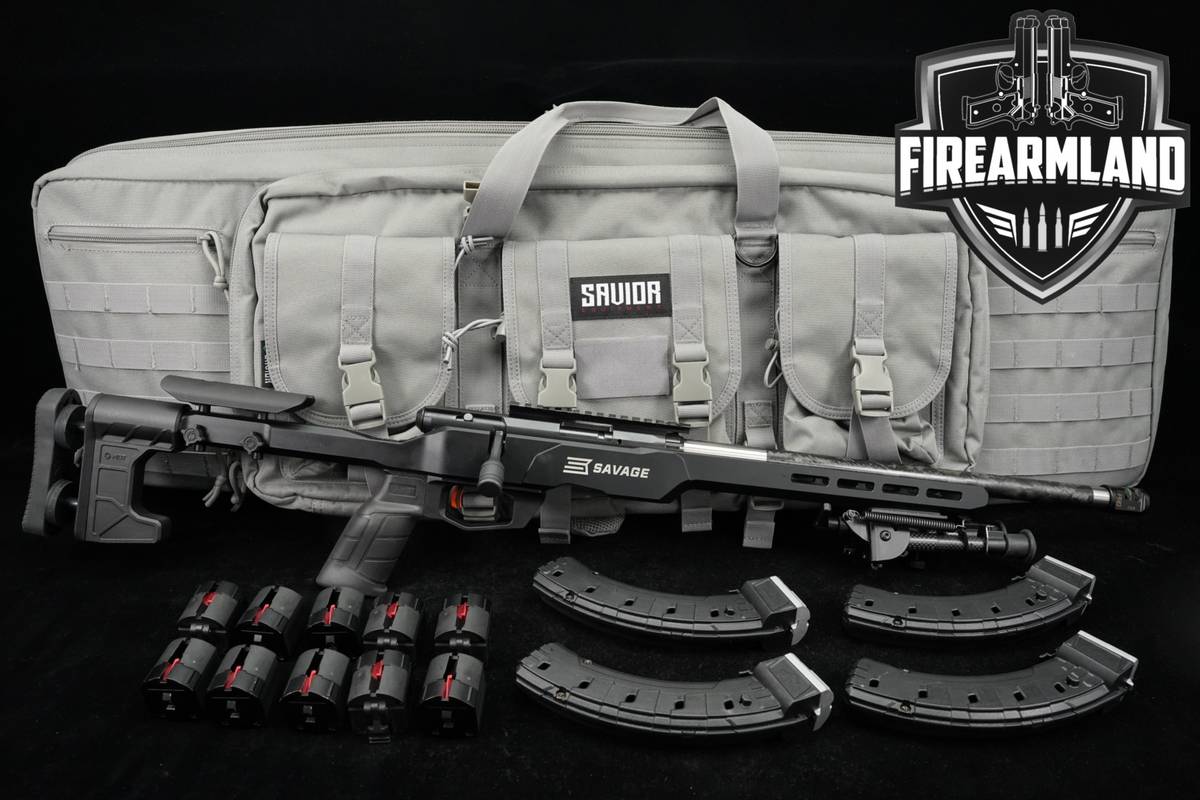 CARBON WRAPPED Savage B22 Precision Lite 22 WMR 18" +14 MAGS & SAVIOR CASE!