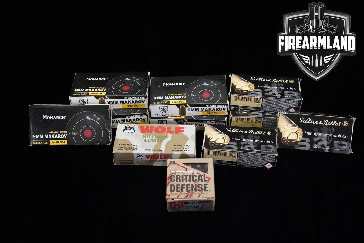 9x18mm Makarov Ammo 9x18mm-Makarov 525 ROUNDS