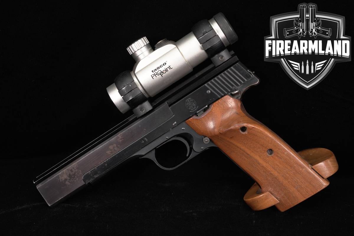 1970-1971 Smith & Wesson Model 41 S&W 22LR 6" Blued M41 +TASCO OPTICS
