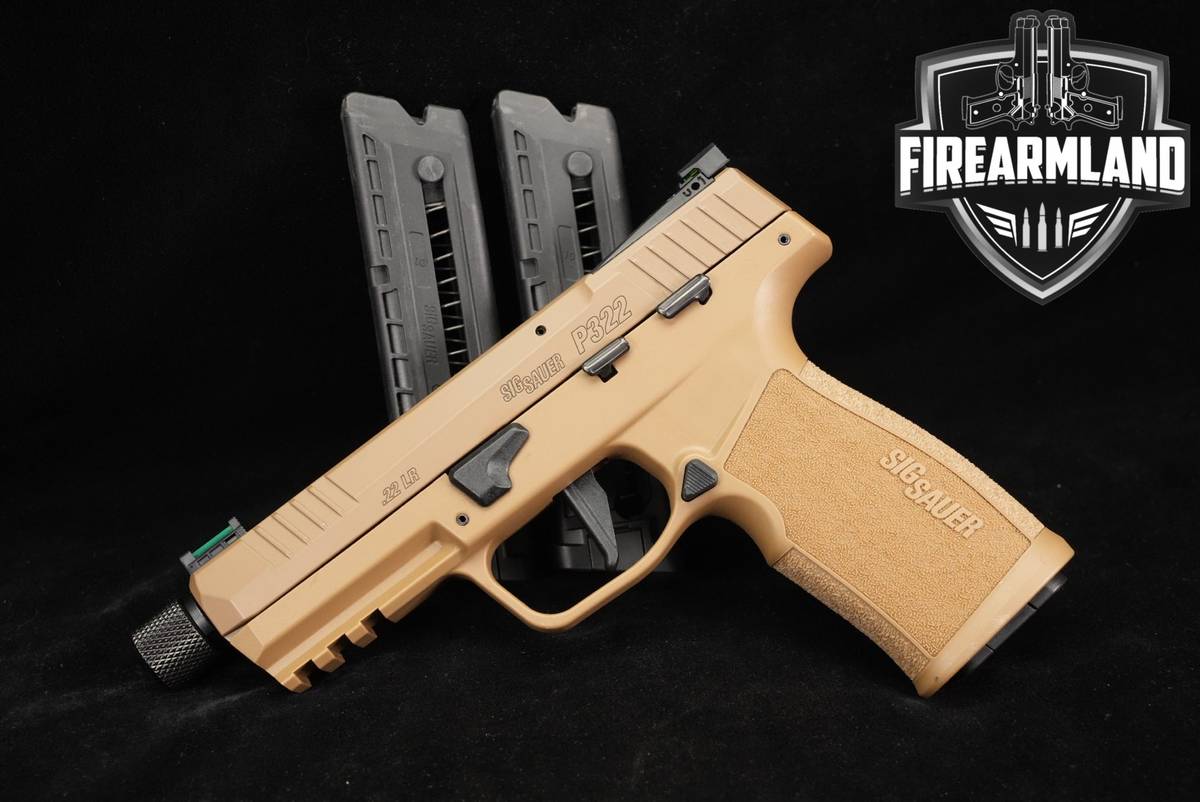 Sig Sauer P322 22LR 4.5 Coyote Tan P-322 THREADED +3 MAGS