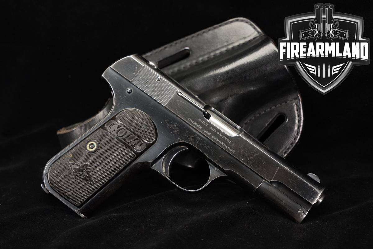1921 Colt Model 1908 Pocket Hammerless Type III 380 ACP M1908 +HOLSTER