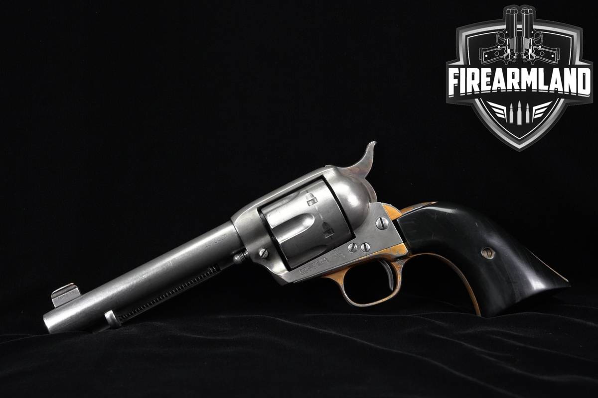 1916 WWI Colt Single Action Army 1st Generation 45Colt 5.5" Silver