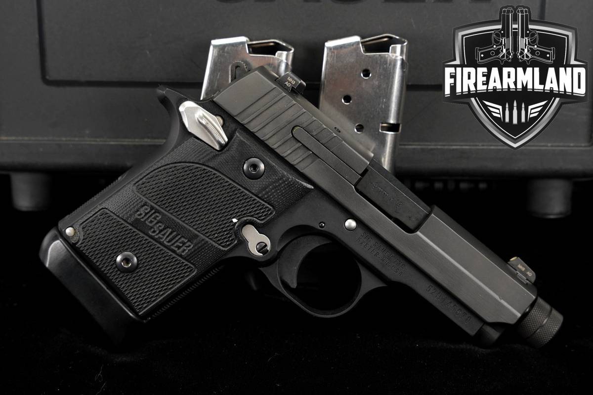 Sig Sauer P938 Nightmare 9mm P 938 THREADED +3 MAGS, ORIG CASE & HOLSTER