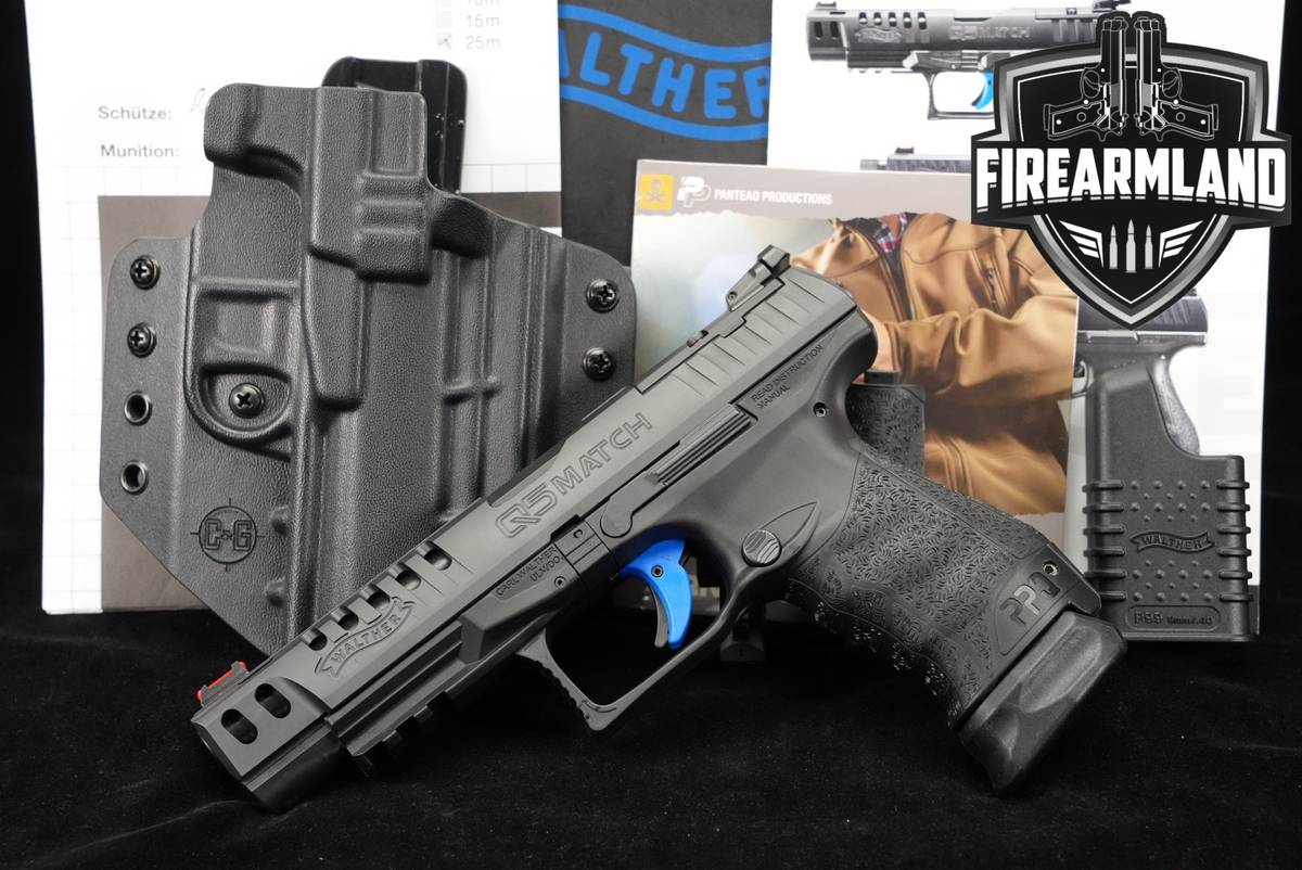 Walther PPQ Q5 Match M2 9mm 5" Optics-Ready +ORIG CASE & HOLSTER