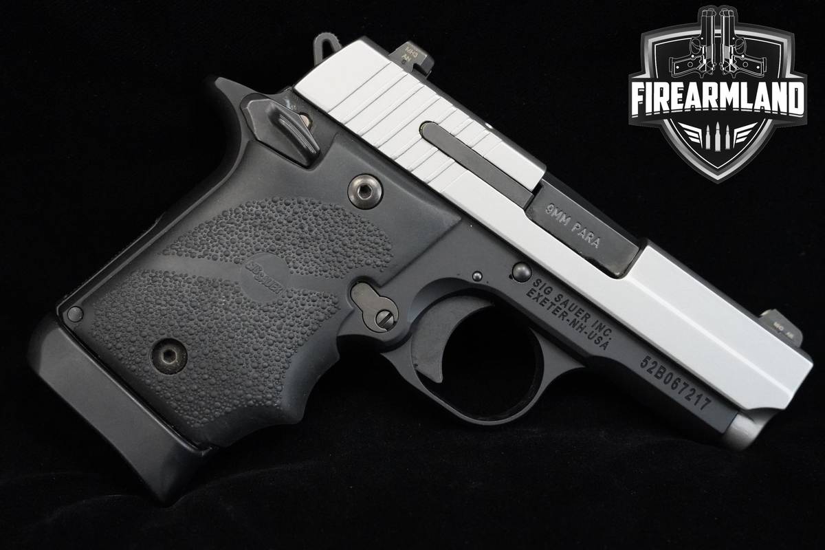 Sig Sauer P938 9mm 3" Two-Tone Sig-Sauer P-938 +2 MAGS, ORIG CASE & HOLSTER