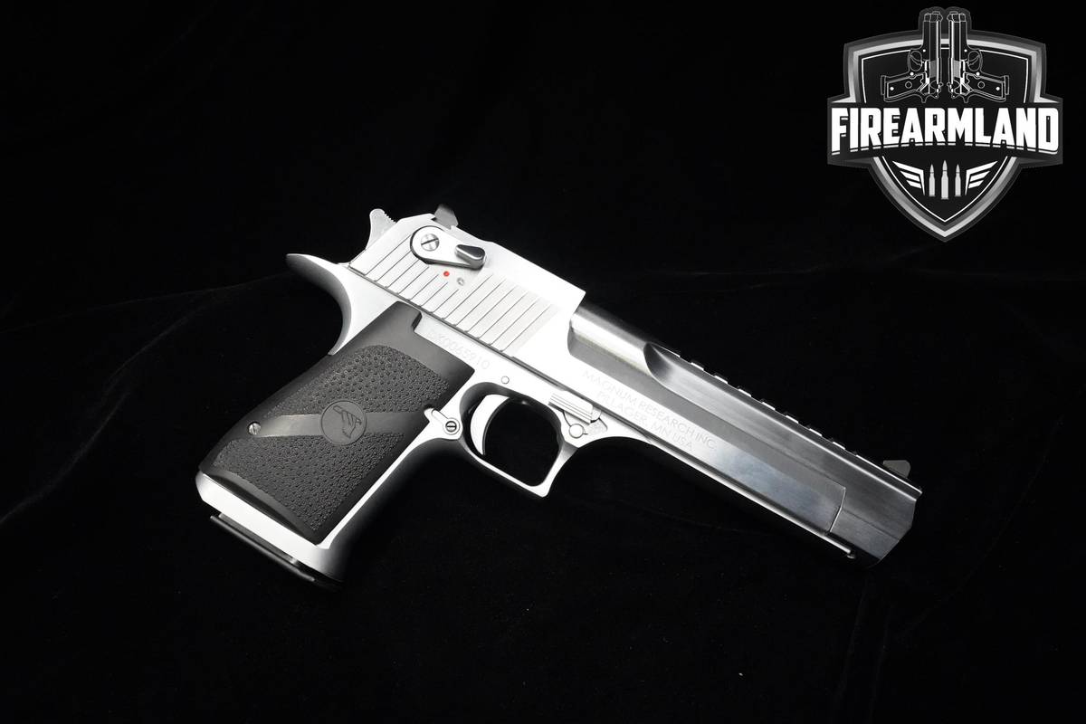 STUNNING Magnum Research Desert Eagle MK XIX Brushed Chrome 50 AE ORIG CASE