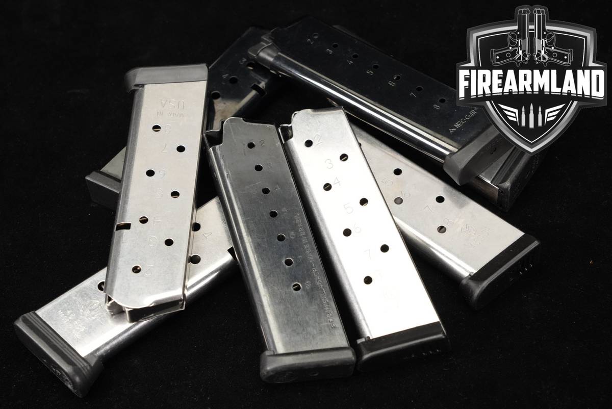 EIGHT 1911 8-Round Magazines .45 ACP Mags