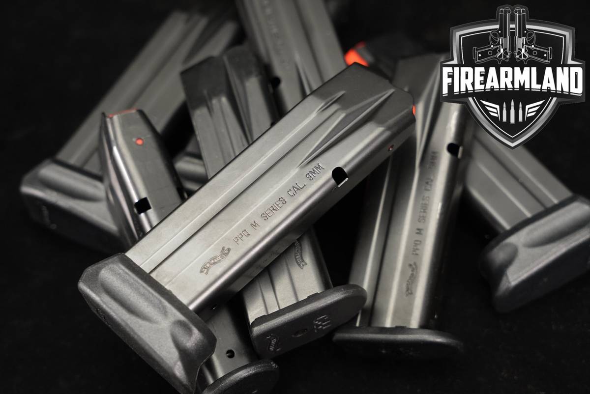 Walther EIGHT (8) PPQ M-Series 15-Round Magazines 9mm Luger Mags