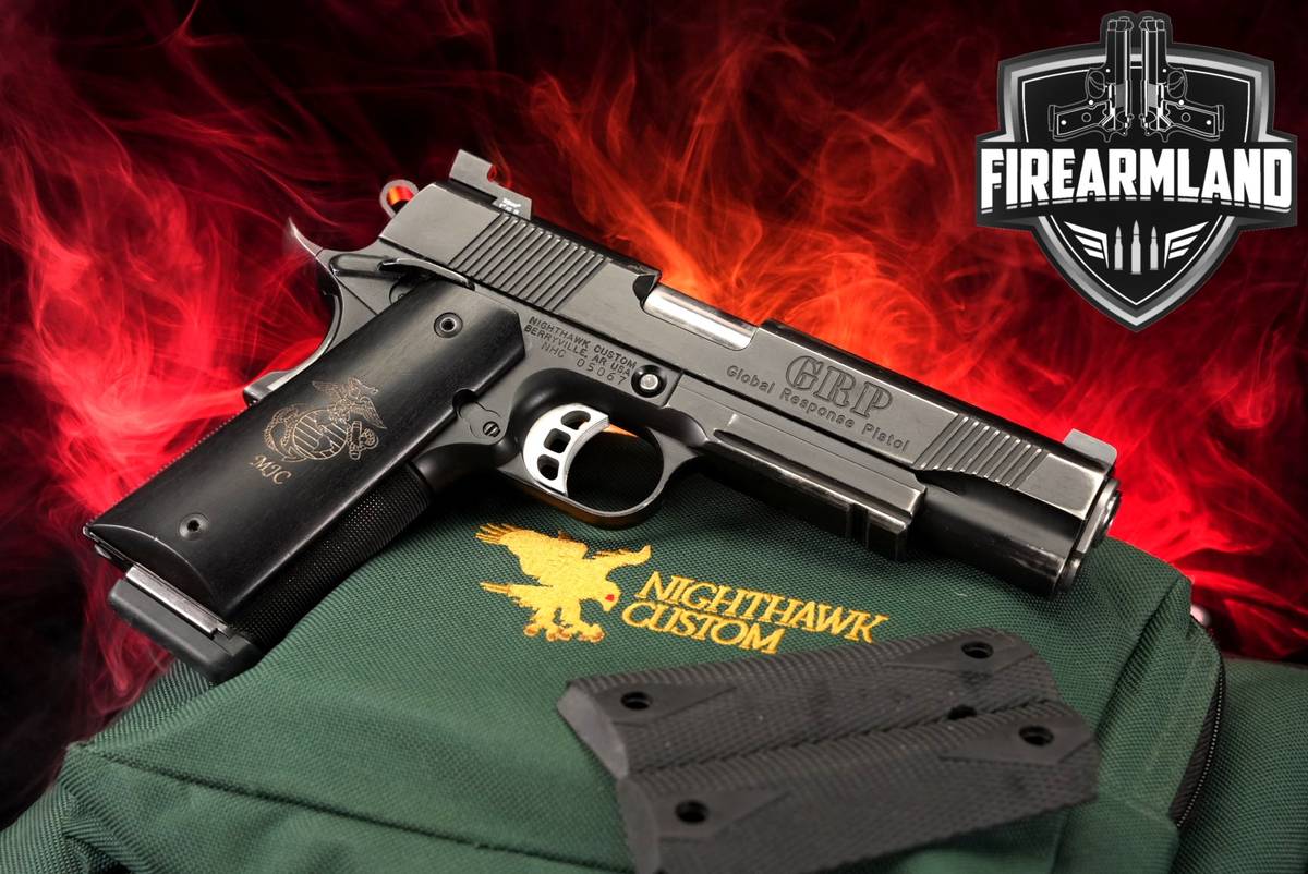 DESIRED Nighthawk Custom GRP Recon 45 ACP 1911 5" +ORIG CASE, GRIPS