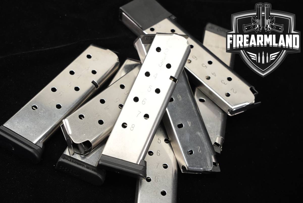 EIGHT (8) 1911 & 10 Round Magazines .45 ACP Mags