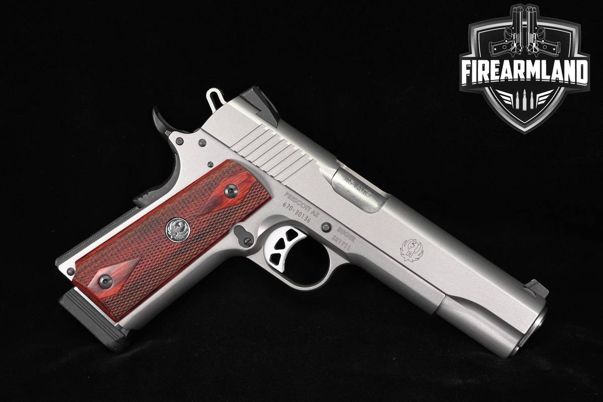 2012 Ruger SR1911 45 ACP 1911 5" Stainless SR +ORIG BOX & HOLSTER