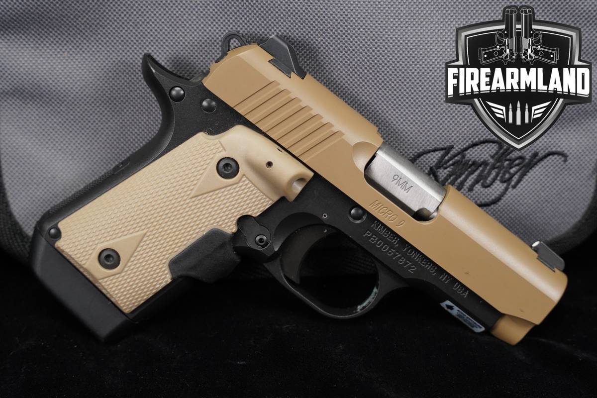 Kimber Micro 9 Desert Tan LG 9mm 3.15" Micro9 1911 Compact-Carry Pistol
