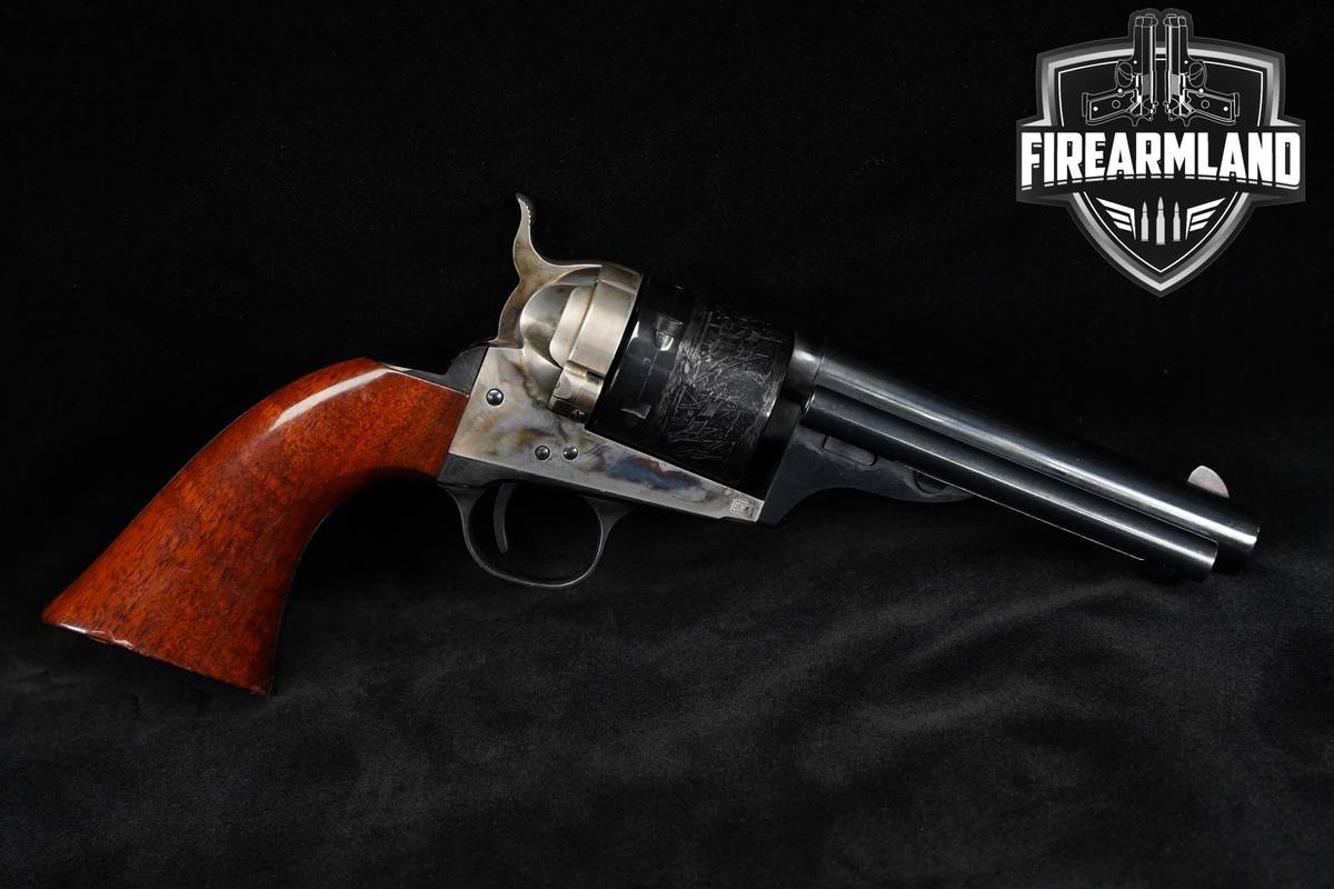 Taylors & Co Open Top 1871 Navy 38 Special 4.75" CCH & Blued Colt-Style