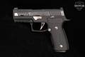 Sig Sauer P320 AXG Equinox, Custom Works 9mm Luger Two-Tone Black & Stainless in Excellent Condition Image 3