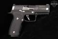 Sig Sauer P320 AXG Equinox, Custom Works 9mm Luger Two-Tone Black & Stainless in Excellent Condition Image 4