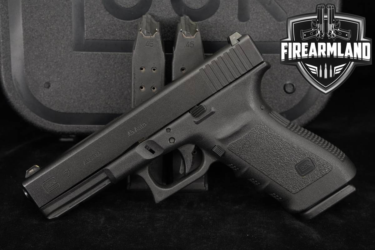 Glock 21 Gen3 G21 Gen 3 SF Short Frame 45 ACP 4.61 +THREE MAGS, CASE