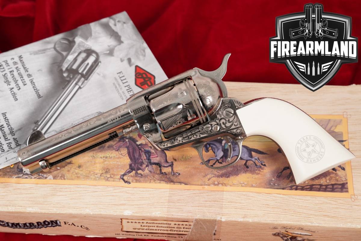 Cimarron Firearms Model P Texas Ranger 45 Colt FACTORY ENGRAVED +ORIG BOX