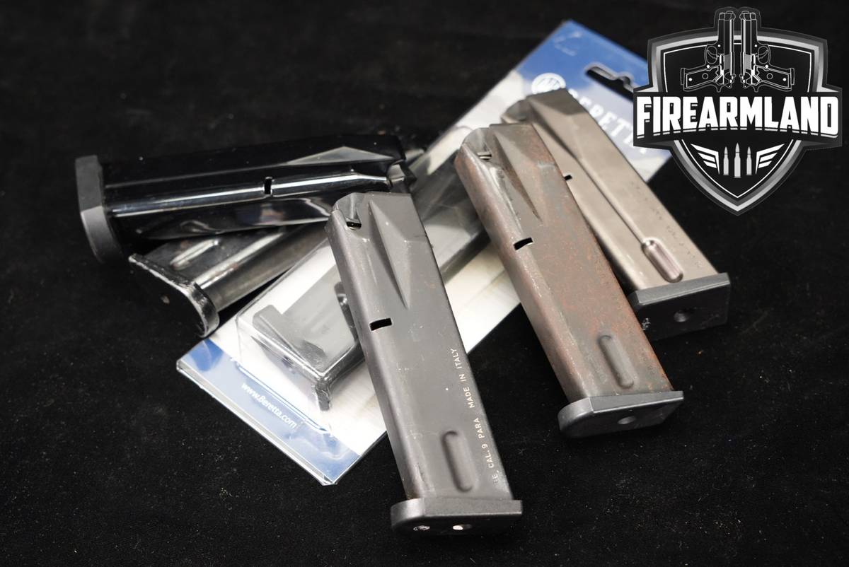 Beretta SIX (6) 92 15 & 17 Round Magazines 9mm Luger M9 M 9 Mags