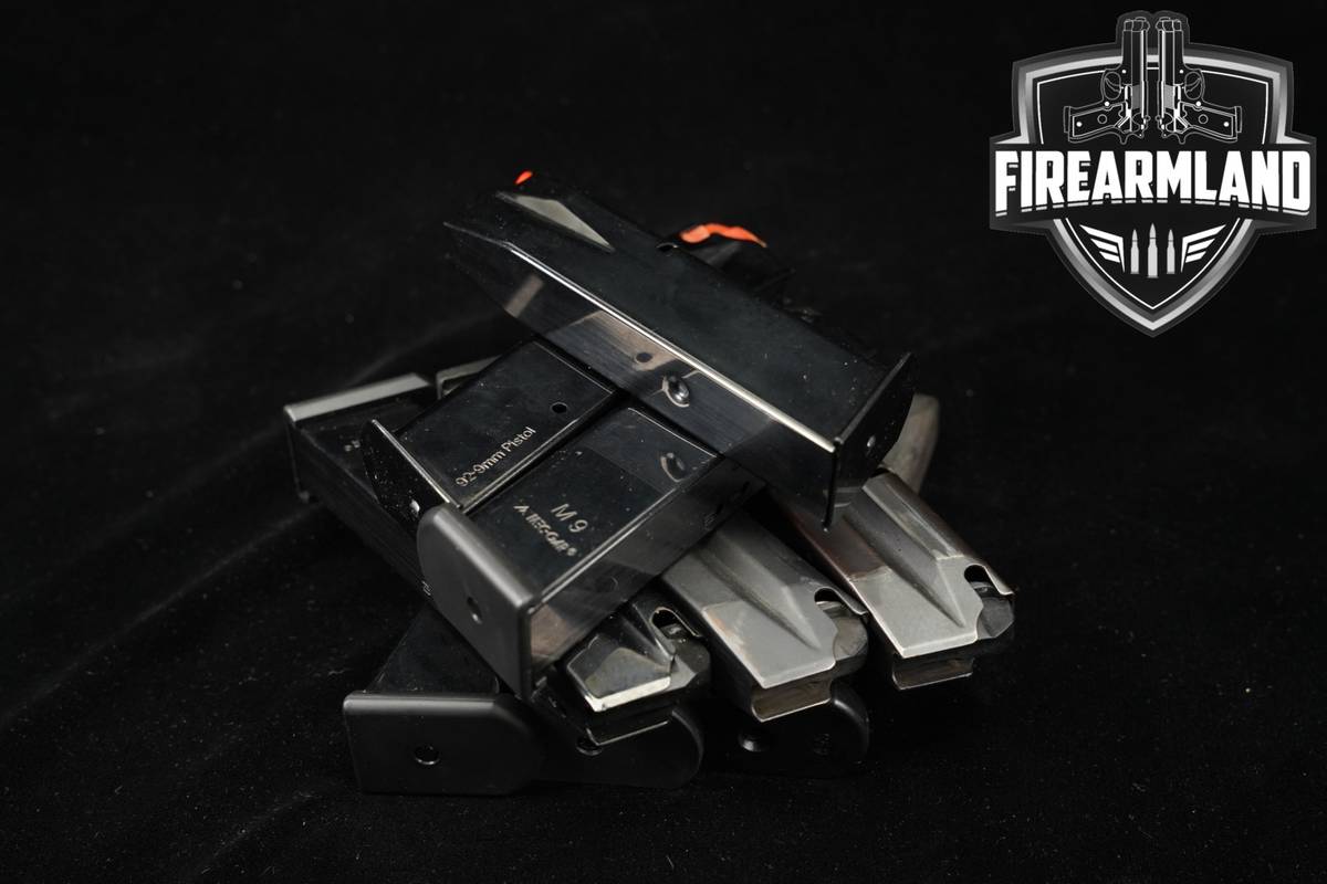 NINE (9) Beretta 92/M9 10 Round Compliant Magazines 9mm Luger Mags