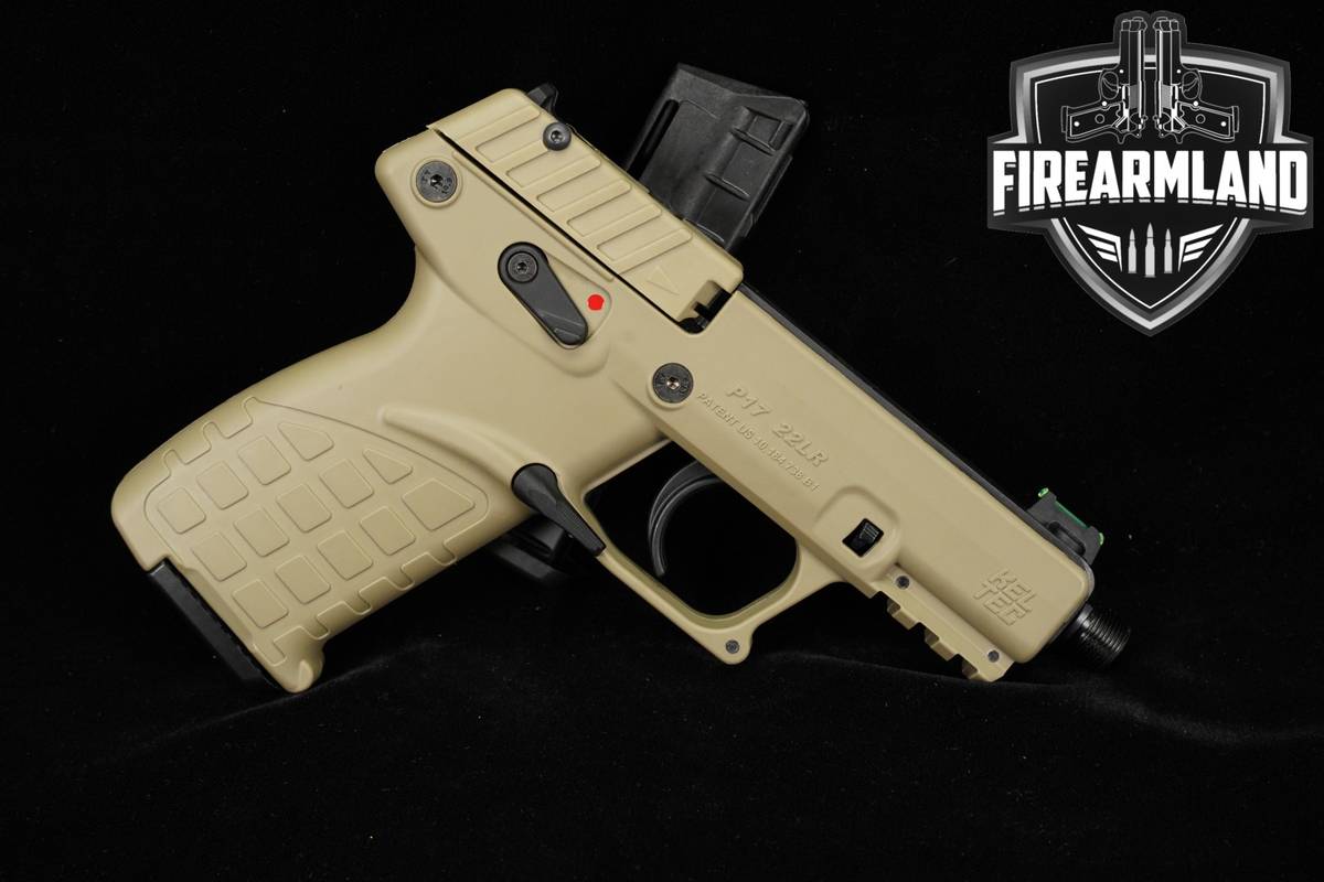 Kel-Tec P17 22LR 3.8" Two-Tone Black & Tan KelTec P 17 THREADED +2 MAGS