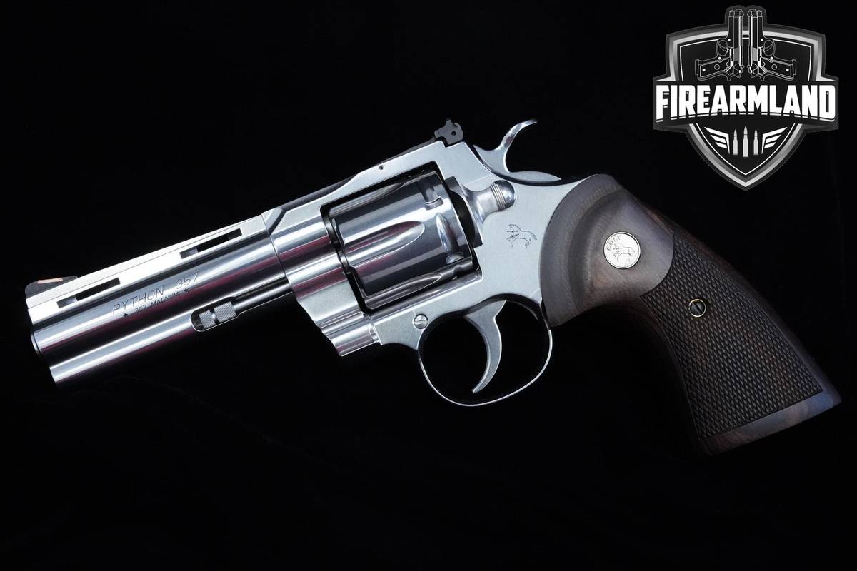 Colt Python Gen 2 357 Magnum 4.25" Polished Stainless Colt-Python ORIG CASE