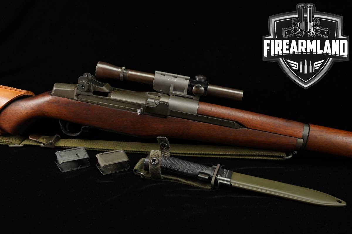 1944 Springfield Armory M1 Garand M1D 30-06 M-1 +2 MAGS, SCOPE & BAYONET