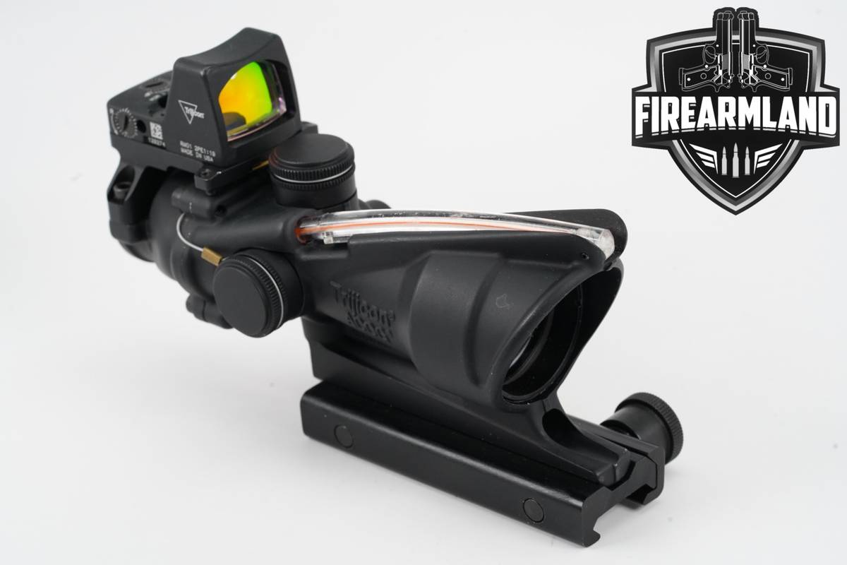 Trijicon ACOG 4x32 & RMR Type 2 Combo Red Chevron 3.25 MOA Dot Scope